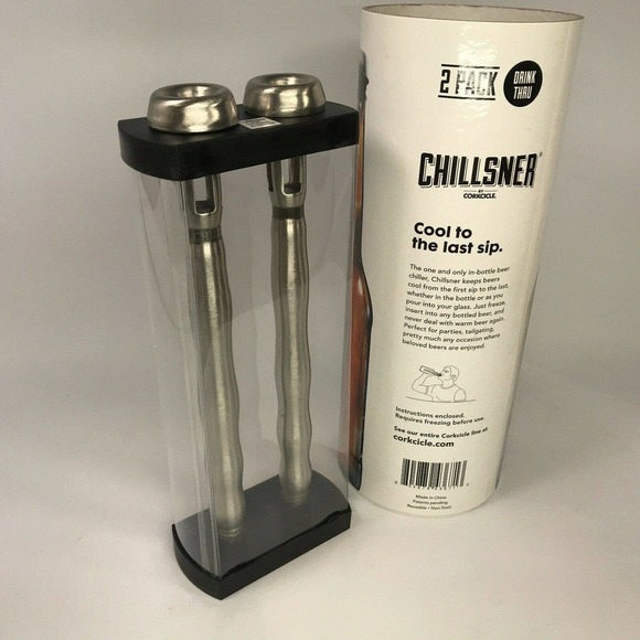 Chillsner by Corkcicle 2 Pack Beer Bottle Chillers Tailgate Barbecue Summertime - Picture 2 of 6